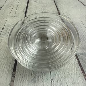 Arcoroc France Bowls 6 Piece Clear Nesting Mixing Bowl Set Food Prep Bowls